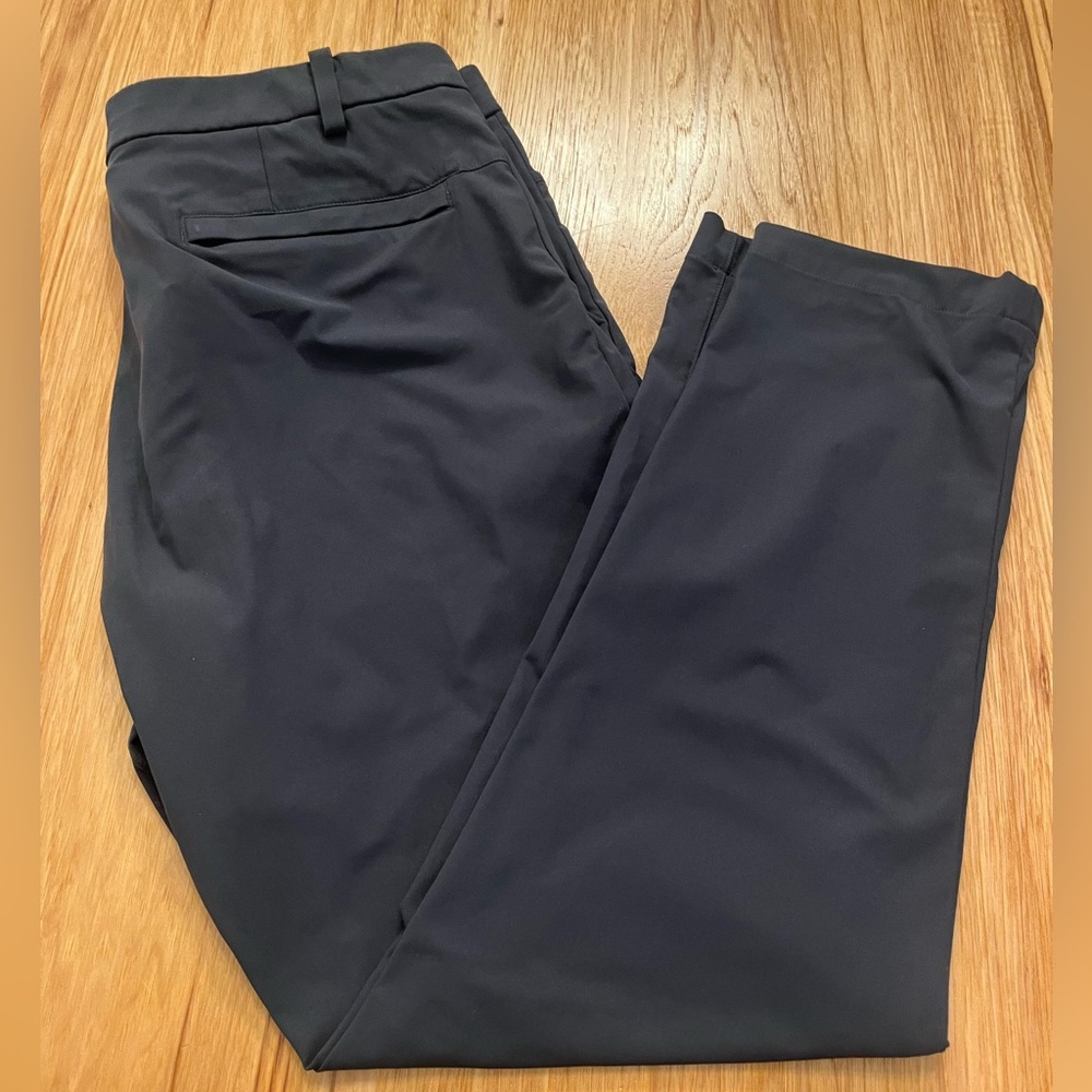 LULULEMON MEN’S COMMISSION PANTS CLASSIC SWIFT COTTON MELANITE GRAY 36